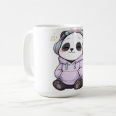 Muts Muts Panda Mok | Kawaii Koptelefoon Koffiekop (Voorkant links)