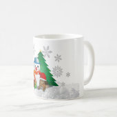 Muts Mutsje Sneeuwman en Kerstboom Koffiemok (Voorkant rechts)