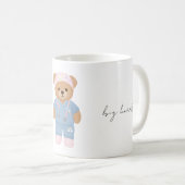 Muts paediatrische verpleegster teddybeer mok (Voorkant rechts)