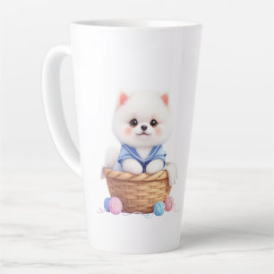 Muts Puppy in Mand Latte Mok