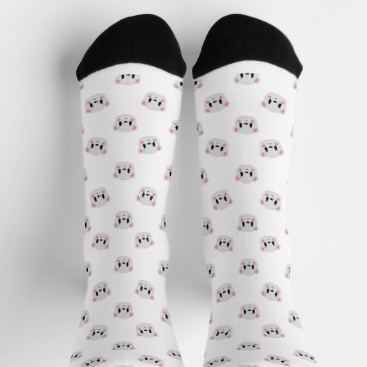 Muts Socks met Cute Panda Grid Sokken (Top)