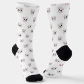 Muts Socks met Cute Panda Grid Sokken (Gebogen)