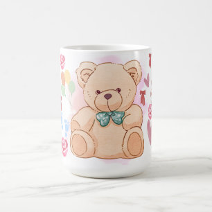 Muts Teddybeer & Hartjes Baby Shower Mok