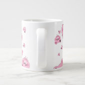 Muts teddybeer speciale mok - Roze & Zwart  (Achterkant)