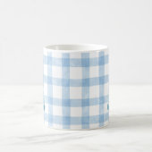 Muts teddybeermok | Blauwe Gingham Kawaii-beker Koffiemok (Center)