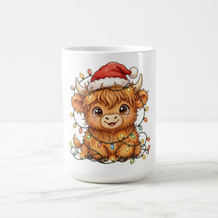 Muts van Kerstman met Kerstlichtjes Mok Schotse Ko