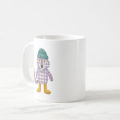 Muts van wol gebreide beker koffiemok (Voorkant links)
