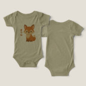 Muts voor een vos-babypak (Ontwerp Voorkant & Achterkant)