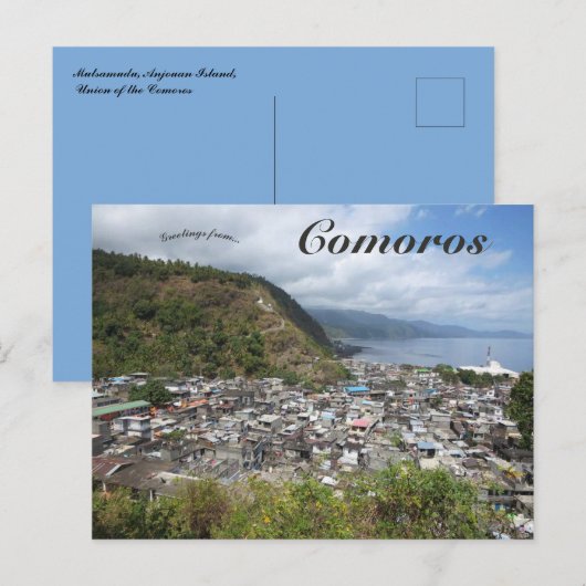 Mutsamudu Anjouan Island Unie van de Comoren Briefkaart (Voorkant / Achterkant)
