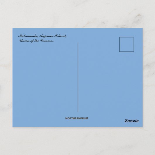 Mutsamudu Anjouan Island Unie van de Comoren Briefkaart (Achterkant)
