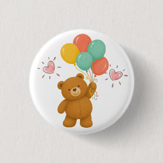 Mutsbeerballonnen Knop Ronde Button 3,2 Cm