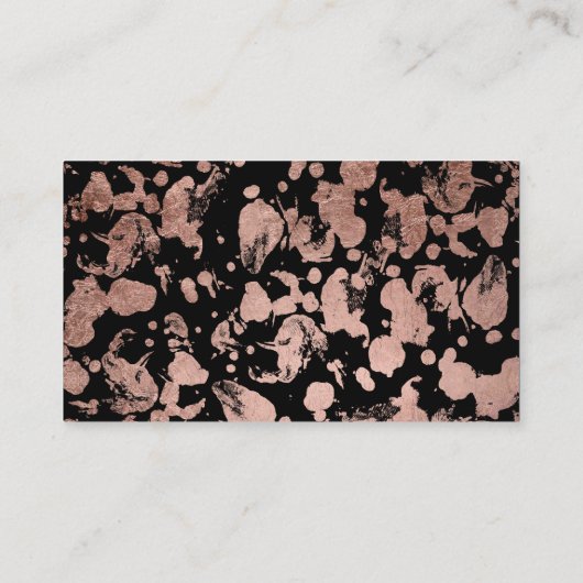 Mutsen faux roos goudpushstrokes Makeup Visitekaartje (Achterkant)