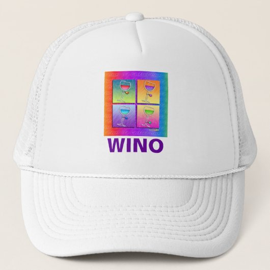 Mutsen, hoeden - Pop Art wijn Trucker Pet (Voorkant)