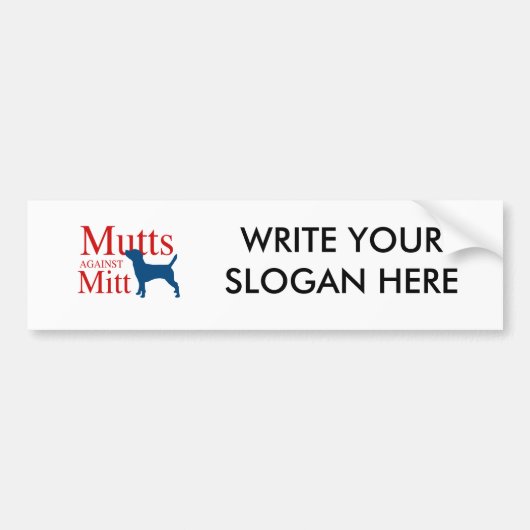 Mutsen tegen Mitt Bumpersticker (Voorkant)