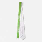 Mutsige groene en witte kerstsn flakes stropdas (Achterkant)