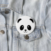 Mutsige Panda Knop Badge Speld Pandabeer Ronde Button 7,6 Cm (In situ)