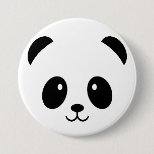 Mutsige Panda Knop Badge Speld Pandabeer Ronde Button 7,6 Cm