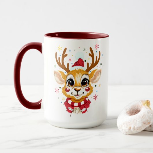 Mutsje Baby Rendier Kerst Mok (Met donut)