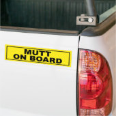 Mutt aan boord bumpersticker (Op Truck)