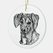 Mutt Keramisch Ornament (Links)