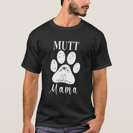 Mutt Mama Dog Paw Mam 1 T-shirt (Voorkant)