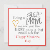 Mutt mama Moederdag Kaart (Voorkant)