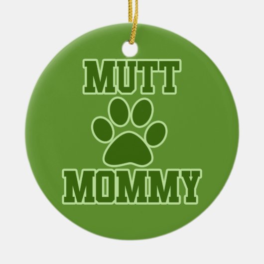 Mutt Mommy Keramisch Ornament (Voorkant)