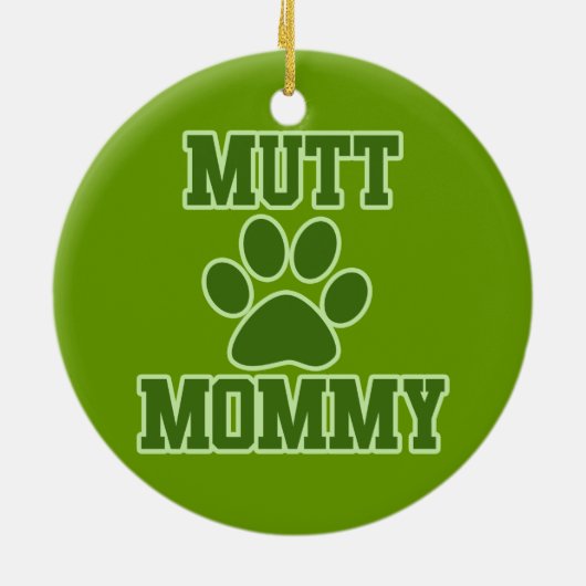 Mutt Mommy Keramisch Ornament (Achterkant)