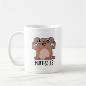 Mutt-scles Funny Animal Dog Pun Koffiemok (Links)