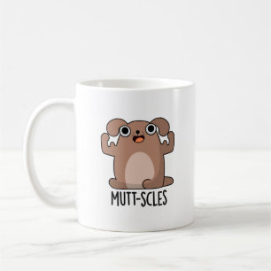 Mutt-scles Funny Animal Dog Pun Koffiemok