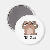 Mutt-scles Funny Animal Dog Pun Magneet (Voorkant / Achterkant)