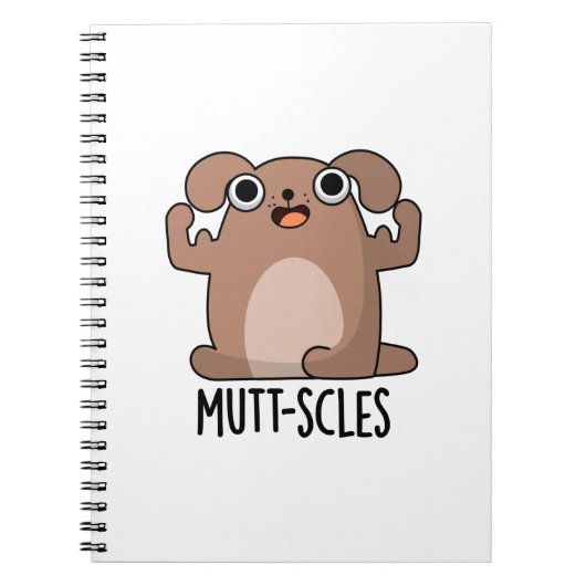 Mutt-scles Grappige dier Honden grap Notitieboek (Voorkant)