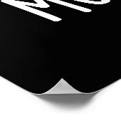 Mutt-stache Funny Dog Mustache Pun Dark BG Poster (Hoek)