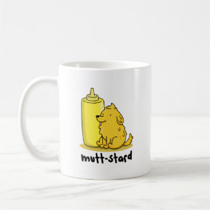 Mutt-stard Funny Doggy Mustard Pun Koffiemok
