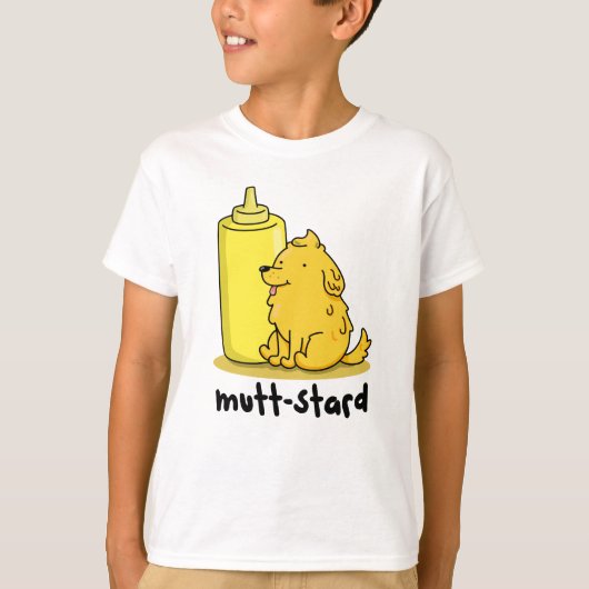 Mutt-stard Funny Doggy Mustard Pun T-shirt (Voorkant)