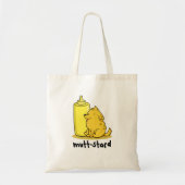 Mutt-stard Funny Doggy Mustard Pun Tote Bag (Voorkant)