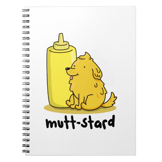 Mutt-stard Grappige Hond Mosterd Pun Notitieboek (Voorkant)