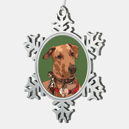 MUTT TIN SNEEUWVLOK ORNAMENT (Rechts)