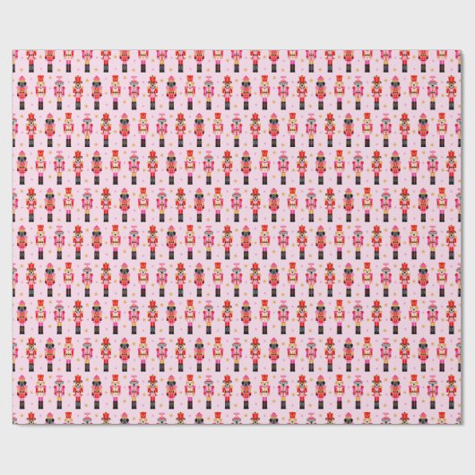 Muttcracker Christmas - Pink Dog Nutcrackers Cadeaupapier (Vlak)