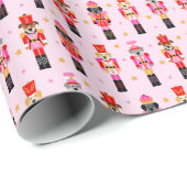 Muttcracker Kerstmis - Roze Hond Notenkrakers Cadeaupapier (Rol Hoek)
