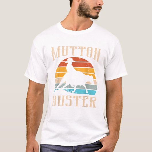 Mutton Buster Design voor een Mutton Buster T-Shir T-shirt (Voorkant)