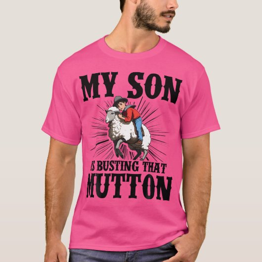 Mutton Buster Equipment Rodeo Bull Riding Mutton B T-shirt (Voorkant)