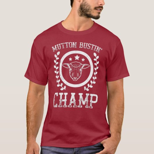 Mutton Bustin Champ Rodeo T-shirt (Voorkant)