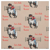 Mutton Bustin' Cowboy Rodeo Print Fabric Stof (Swatch)