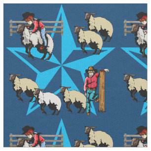 Mutton Bustin Rodeo Westerne verbinding Stof