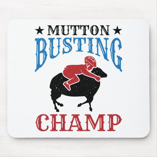 Mutton Busting Champ Sheep Riding Muismat (Voorkant)