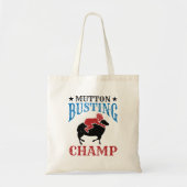 Mutton Busting Champ Sheep Riding Tote Bag (Voorkant)