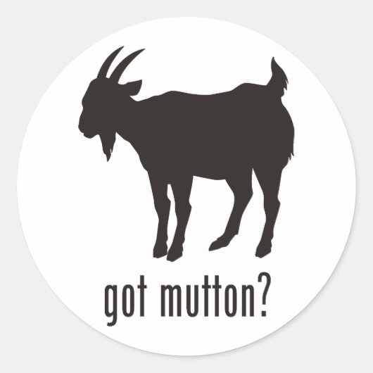 Mutton Ronde Sticker (Voorkant)