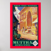 Muttra ~ Krishna Temple Poster (Voorkant)