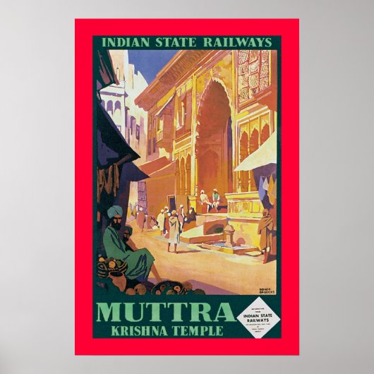 Muttra ~ Krishna Temple Poster (Voorkant)